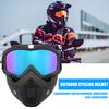 2 шт. Очки для велоспорта на открытом воздухе со съемной защитой лица, защита от УФ-лучей, ветрозащитные, легкие, мужские, женские, для катания на лыжах, сноуборде, мотоцикла