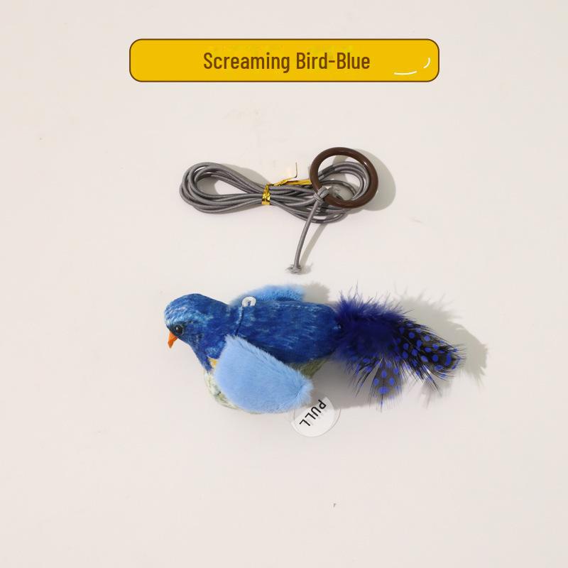 Игрушка для кошек с кошачьей мятой и звуками птиц: Интерактивная палочка от скуки.