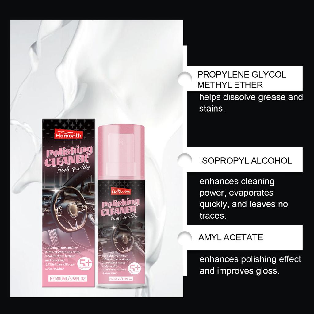 100ml Auto Interior Polish Car Shine Cleaner Interior Detailer Spray Protective Color Fading Repair Car Care Detailing Spray