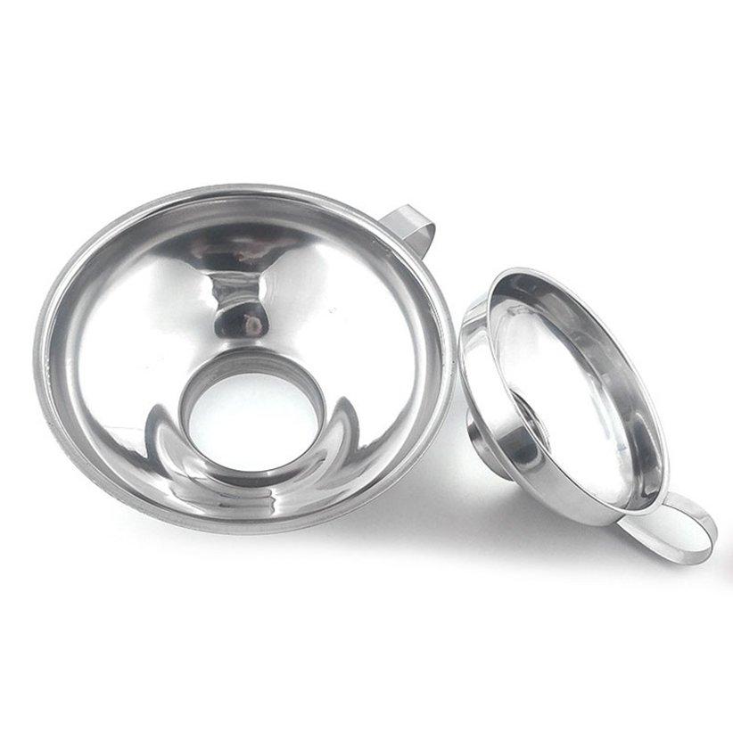 Oil Wide Mouth Canning Funnel Kitchen Jam Gadget Stainless Steel Leak Hoppers
