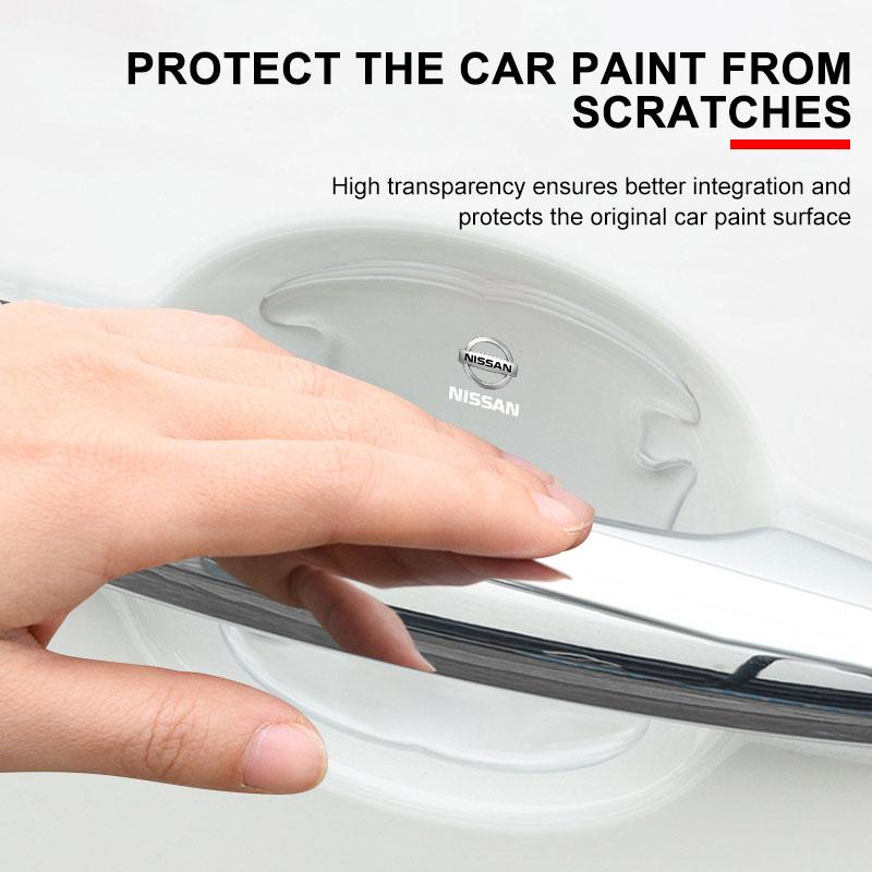 4 шт. Прозрачный протектор от столкновений для двери автомобиля, бампер, наклейка для Nissan Nismo Qashqai J11 J10 Juke X Trail T32 Tiida Teana Skyl