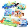 Guangdong Shantou Origin 4 Pages 8 Sides Cross-border Baby Cloth Book Tear-resistant Early Education Puzzle Baby Cloth Book Science Educational Toy