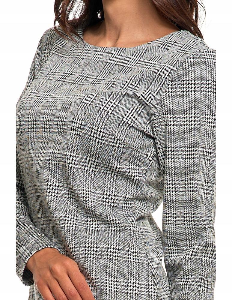Women's Pencil Dress with Long Sleeves, Feminine, Elegant, MORAJ XL patt1