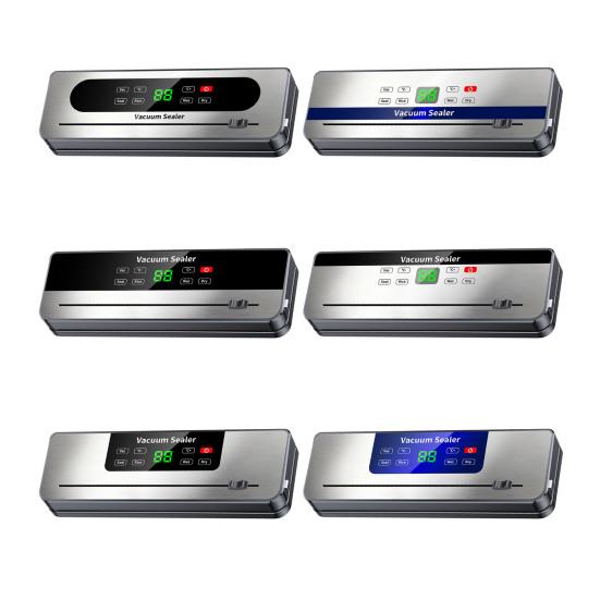 Электрический вакуумный упаковщик с регулируемой температурой запайки, встроенным резаком, портативный запайщик для пищевых продуктов, сенсорный запайщик пакетов для кухни, домашнего использования