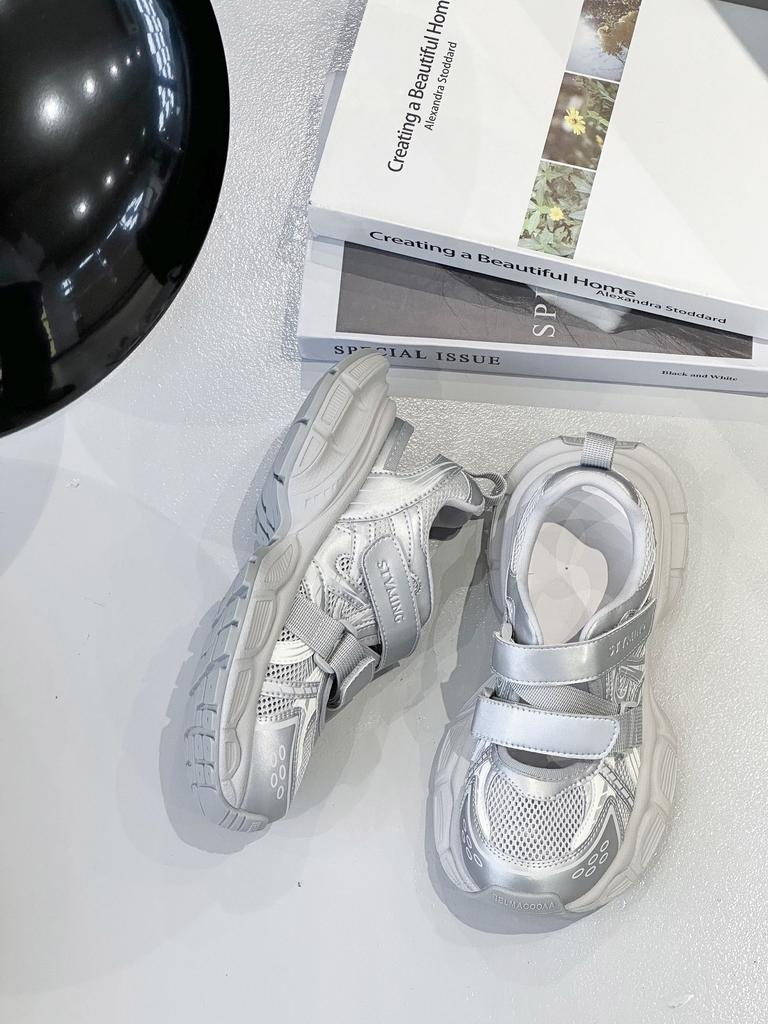 Thick-soled Hollow Dad Shoes Women's Spring and Summer New Versatile Velcro Fashion Casual Sports Sandals