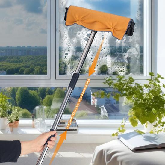 Щетка для шерсти домашних животных 2 в 1 с длинной ручкой и скребком, легкая щетка для удаления шерсти, эргономичная ручка, щетка для уборки различных поверхностей