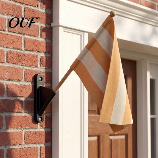 Weatherproof Flag Holder Mini Stick with Screws, Wall Mount Pole Base Holder, Small Display Bracket for Classrooms Offices Shops Support Rack
