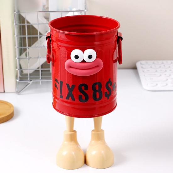 Подставка для ручек Мультяшный стиль Большой рот Длинные ноги Форма Органайзер для ручек Большая вместимость Офисные Школьные Канцелярские принадлежности