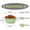 2 шт. Складная силиконовая миска для еды и воды для домашних животных, собак. Для кемпинга, путешествий. Портативные складные принадлежности, посуда с карабином