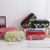 Double Layer Pencil Case Portable Pencil Pouch Trendy Pencil Box for Student
