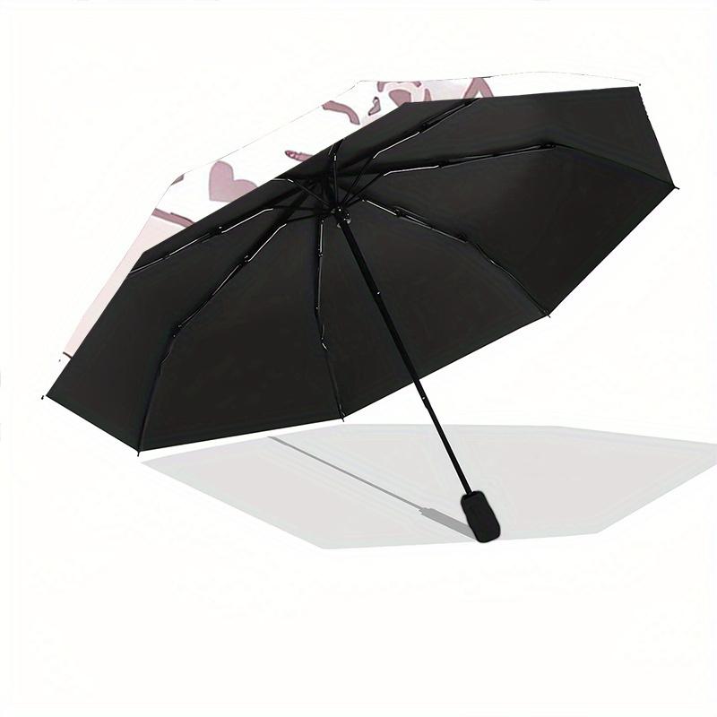 1pc Heart Cinnamoroll Sanrio Automatic 3-Fold Umbrella Design, Cute Cartoon Pattern, Portable Outdoor Umbrella, Perfect, Holiday Gift for fans.S037