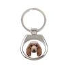 Poodle - Geometric Keychain with a Photo and the Inscription