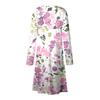 Women's Fashion Casual Printed Round Neck Pullover Slim Fitting Long Sleeve Dress