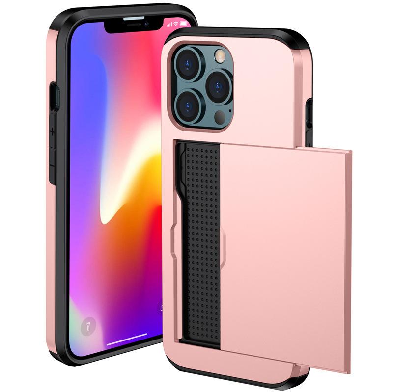 Применимо к чехлу для мобильного телефона iPhone17ProMax, чехол-слайдер с отсеком для карт Apple 16, броня Samsung S25, броня Note20