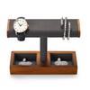Oirlv Watch Stand, 2 Pieces, 4 Pieces, Wooden Display, Storage, Photography, Luxury, Stylish, Compatible with Eligible Bills SM19102 (Dark Gray)