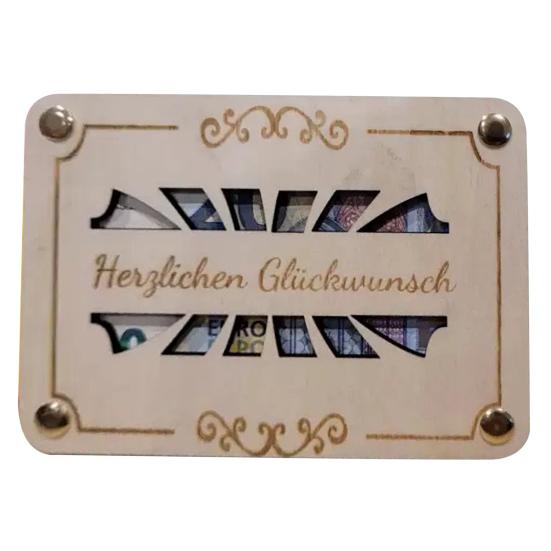 Держатель для денег на день рождения, деревянный держатель для денег, держатель для денег в виде конверта, упаковочный держатель для наличных или подарочной карты