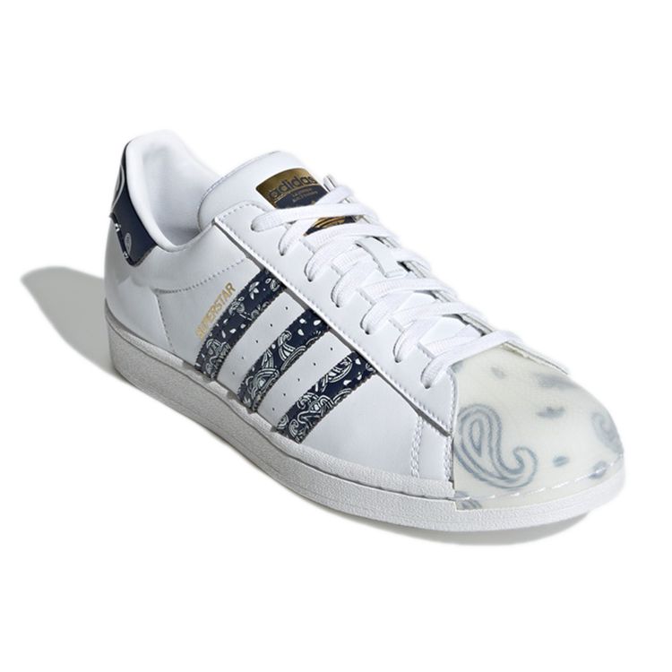 Adidas Superstar Bandana - White Collegiate Navy Unisex Sneakers Cloud-White GX3655