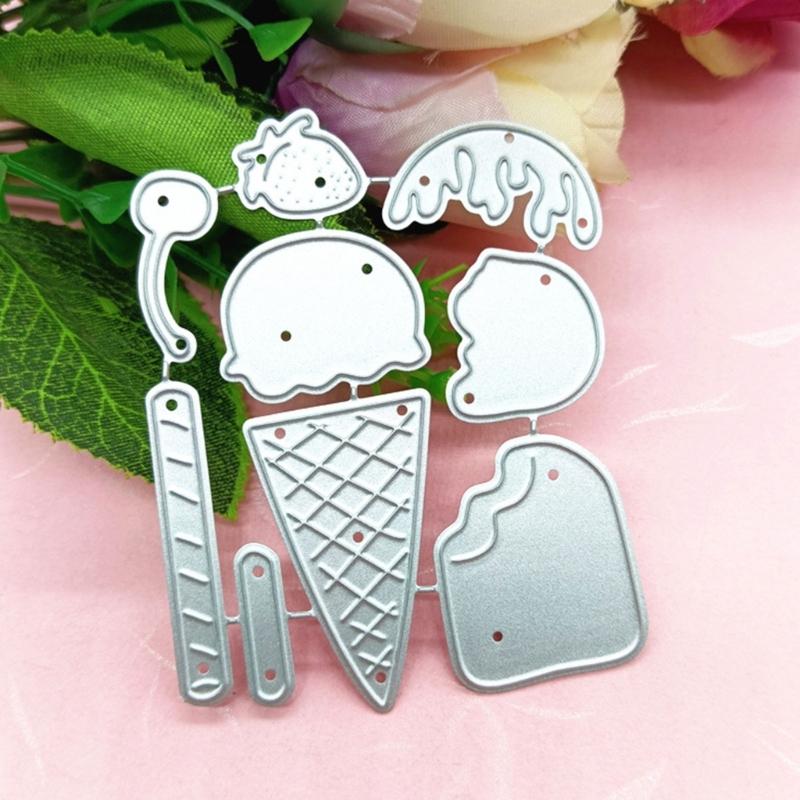 Металлическая вырубка Форма мороженого для DIY Скрапбукинга Тематического Приглашения