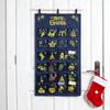 24 Days Christmas Advent Calendar Gift Bag Hangable Fabric Storage Pockets for Candy Chocolate Jewelry Party Favors Storage Bags