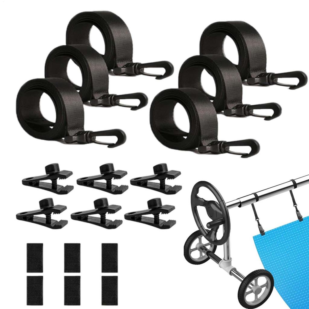 Катушка для бассейна Катушка Удерживающие ремни Устройство Крепеж для покрытия бассейна Набор Ремни для покрытия бассейна Зажимы для ремней катушки плавательного бассейна Пряжка-крепление