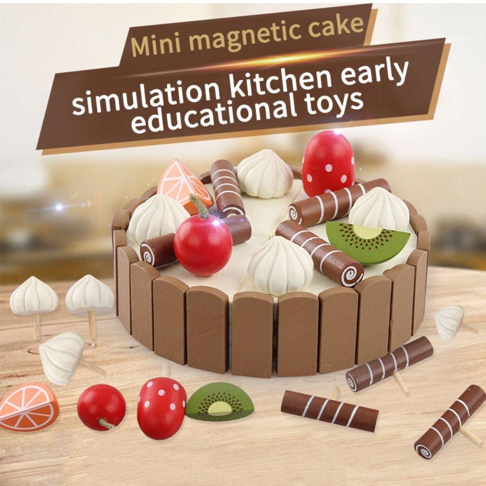 Interactive Birthday Cake Pretend Toy Play House Mousse Cake Cutting Game Girls Boys