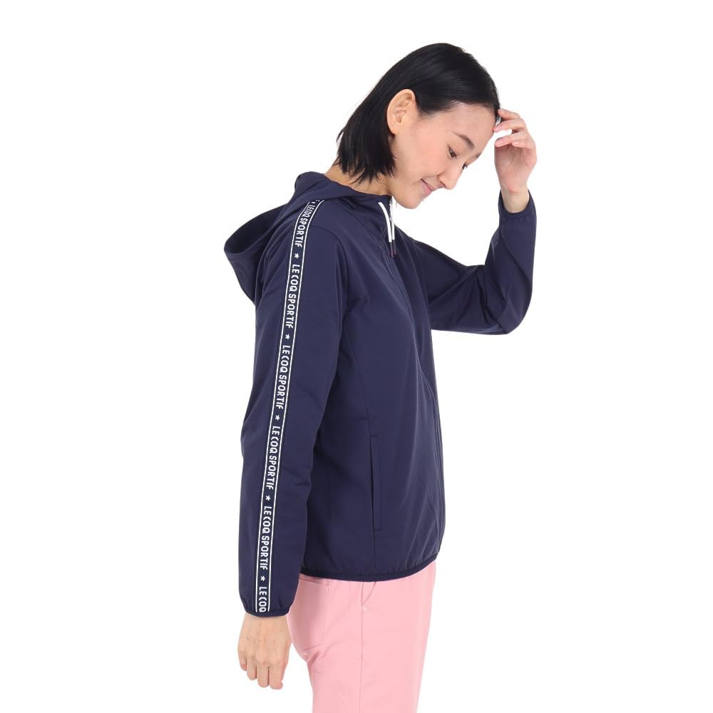 Coq Sportif Blouson Full water light rain облегченный гольф QGWXJK01 NV00 S [Le Golf] [Stretch Forcer] молния, водоотталкивающий, совместимый, ветрозащитный, женский