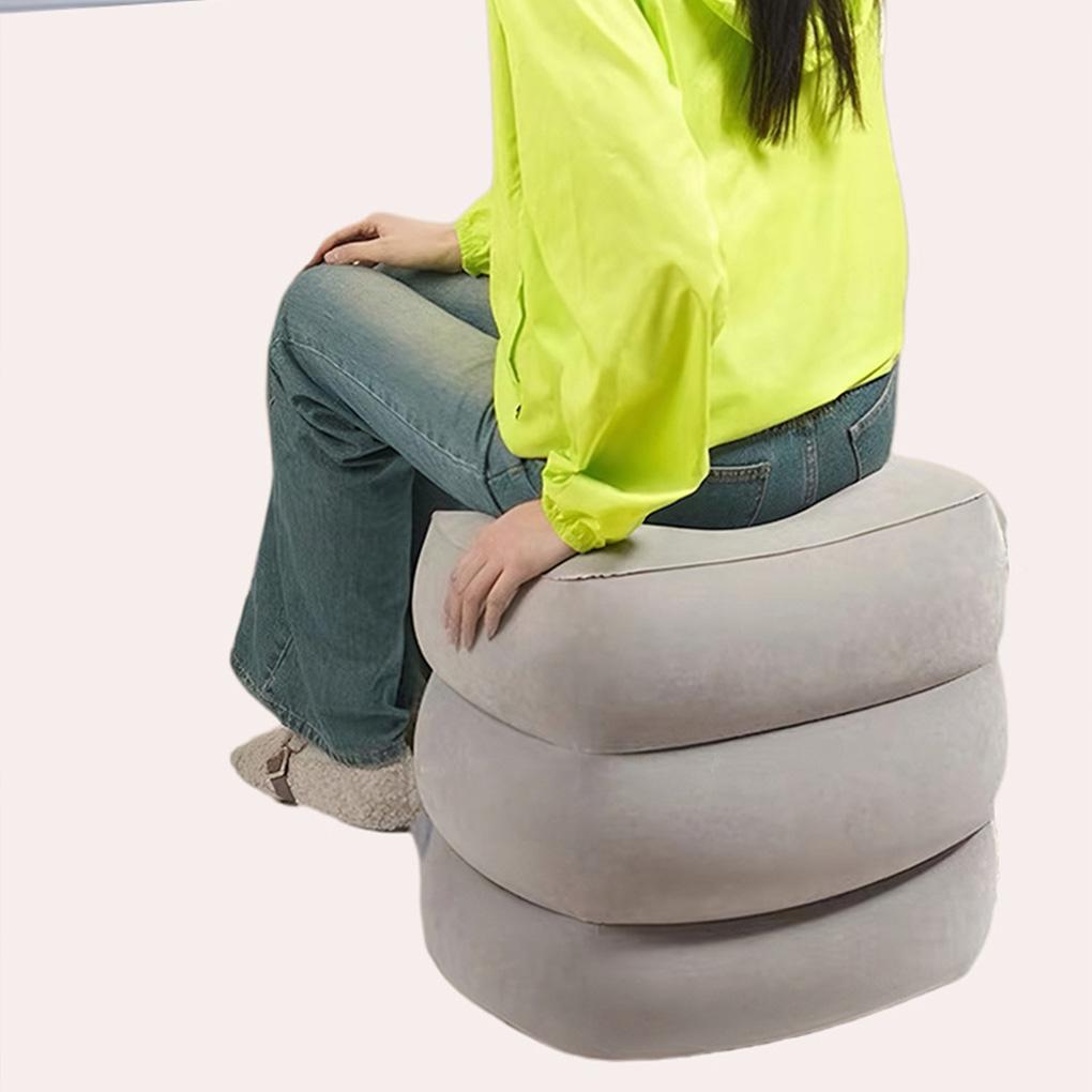 Inflatable Travel Pillow Plant Velvet Foot Pads Comfortable And Durable Inflatable Foot Cushion