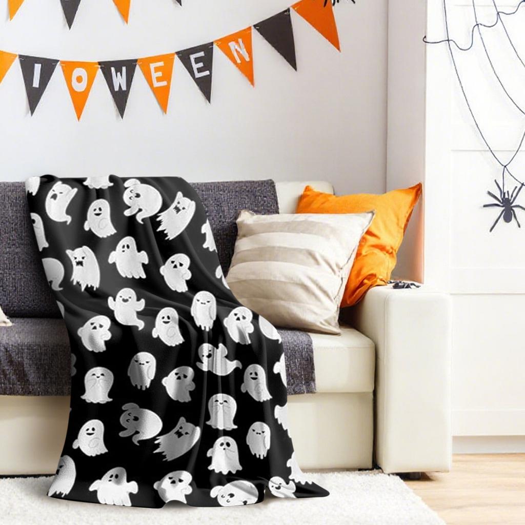 Halloween Fleece Digital Printing Comfortable And Soft Warm Double-sided Plush Small Coverlet Conditioning Blanket Sofa Blanket