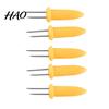Stainless Steel Corn Holders Holders, Heat Resistant Shaped Handles, Double Easy Clean BBQ Forks Needle Skewers Set for Outdoor Camping And