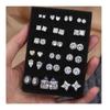 SE-2 Classic Four/Six Claw Setting 6mm Diamond Earrings 925 Sterling Silver 5A Zircon Women Earrings Fashion Jewelry