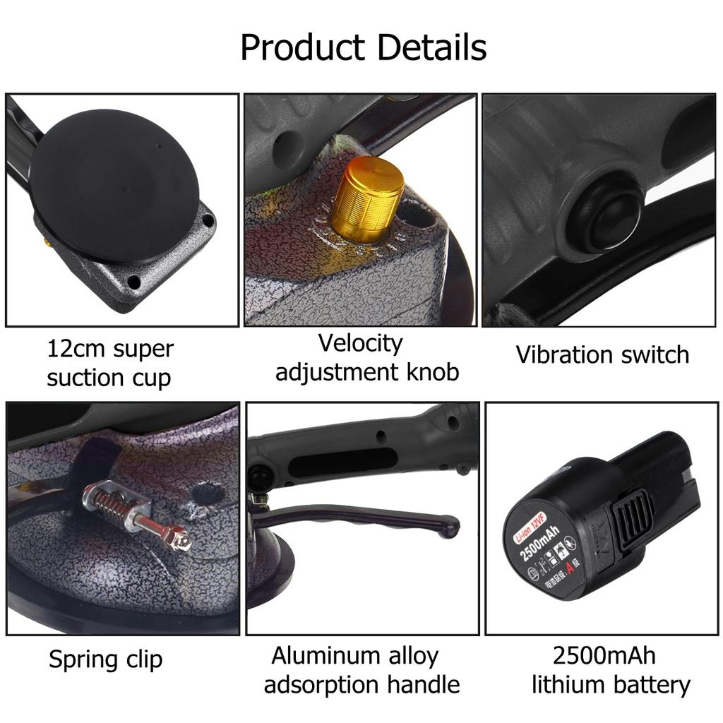 1000 Вт, 80x80 см, плиточная машина, регулируемая присоска, 40 кг, инструмент для укладки пола, всасывающая плитка, напольная стена + 1 аккумулятор + сумка