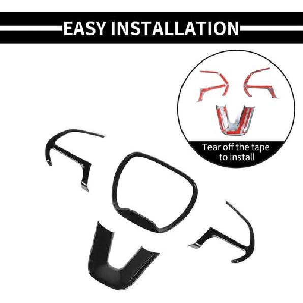 4PCS Steering Wheel Cover Trim Bezel Decor For Dodge Charger Challenger Durango