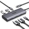 UGREEN Revodok 206 USB C Хаб с поддержкой двойной док-станции HDMI с одним портом PD 100 Вт Быстрая передача данных 5 Гбит/с Совместим с MacBook и iPad C порт не