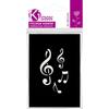 Adhesive Stencil Treble Clef 7x10 Cm