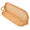 Rattan Wall Shelf Hand Crafted Durable Natural Rattan Hanging Rack Wall Storage Shelf for Bathroom