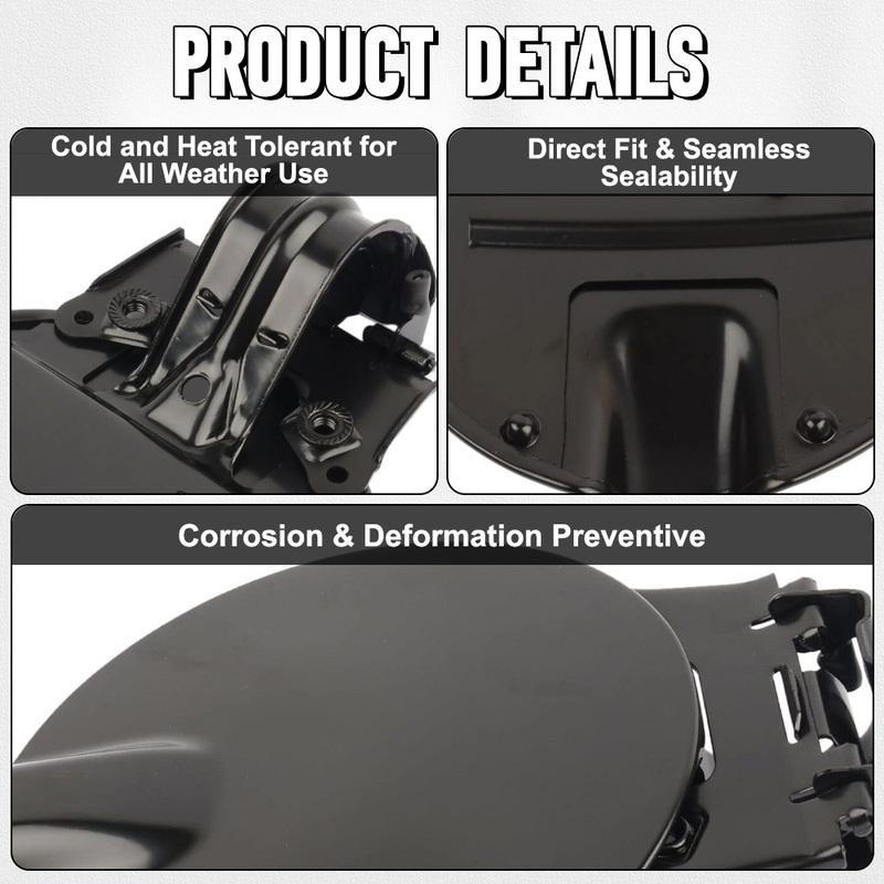 10385417 Fuel Gas Tank Door Lid Cover Flap Cap Unpainted Black for Chevrolet Colorado GMC Canyon Pickup 2004-2012