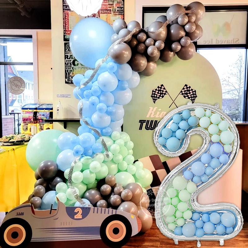 65-дюймовый гигантский фольгированный воздушный шар с цифрами, сделай сам, заполняющая рамка, детский первый день рождения, украшение, принадлежности для годовщины свадьбы, коробка с мозаикой