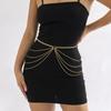 Accessories, Simple Thin Chain Geometric Popular Waist Accessories, Sexy Exaggerated U-shaped Fringed Chain Waist Chain for Women