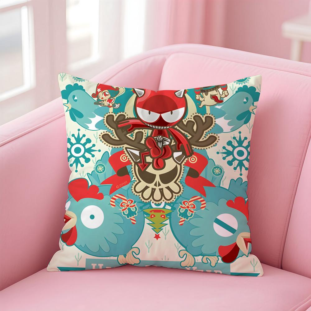 Fashion DDADA DDEVIL DEVILS Cushion Cover Pillowcase Short Plush Invisible zipper Room Sofa Cushion Cover