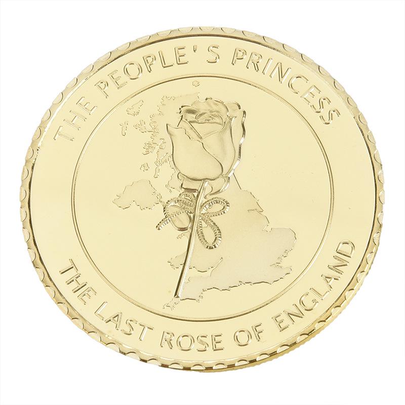 1 шт. Принцесса Диана Уэльская розовое золото памятная монета коллекция памятная монета