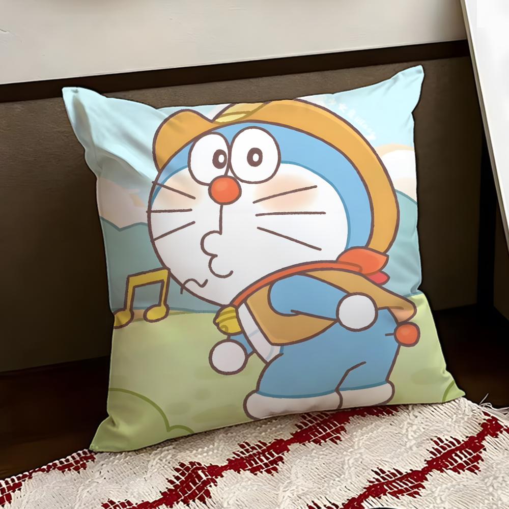Anime DDoraemonS Cushion Cover Reversible Soft Durable Pillow Cover Home Car MultiScene Use for Daily Comfort