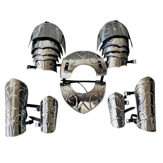 Женский средневековый стальной доспех Ручной работы Готический костюм рыцаря, LARP, Косплей Реконструкция Защитное снаряжение