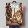 Париж Металлическая табличка Пейзажный постер Декор для ванной комнаты Индивидуальные жестяные таблички для настенного декора Домашние украшения Искусство фресок