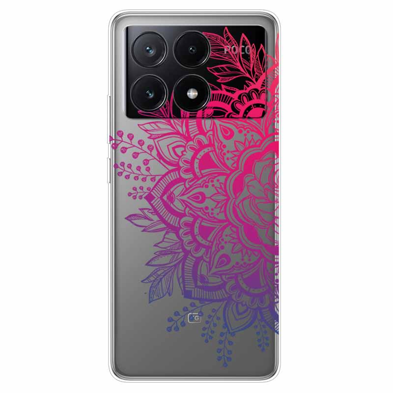 Чехол для Xiaomi Poco X6 Pro Прозрачный Милый Мягкий Силикон ТПУ Чехол для Poco X6 / X6 Pro 5G Чехол для Телефона X 6 X6Pro Прозрачные Чехлы