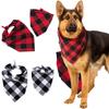 Black and White Check Pet Bandana: Dog & Cat Scarf Bib