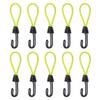 Bungee Cords with Hook Elastic Bungee Metal Shock Cord Hook Bungee Elastic Cord for Securing Camping Tarp Luggage Tent