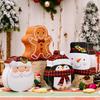 Santa Claus Christmas Candy Box with Lid Xmas Gifts Box Cute Christmas Iron Box Cookies