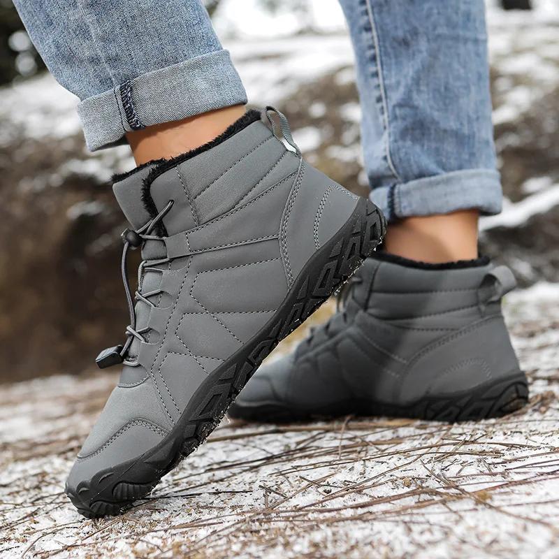 Fashion Winter New Men's Snow Boots Couple's Fashion Versatile Short Boots with Velvet Warmth and Anti Slip Mountaineering Sports Boots