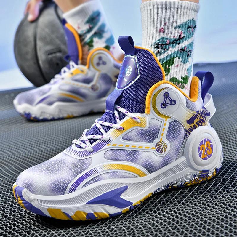 Мужские баскетбольные кроссовки для тренировок на спортивном поле, нескользящие, студенческие, оригинальные дышащие кроссовки для спорта на открытом воздухе, мужские баскетбольные кроссовки