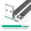 Плоский силиконовый мягкий кабель для зарядки Micro USB, DIY плата с разъемом с прямым изгибом, доступен в 1м/2м.